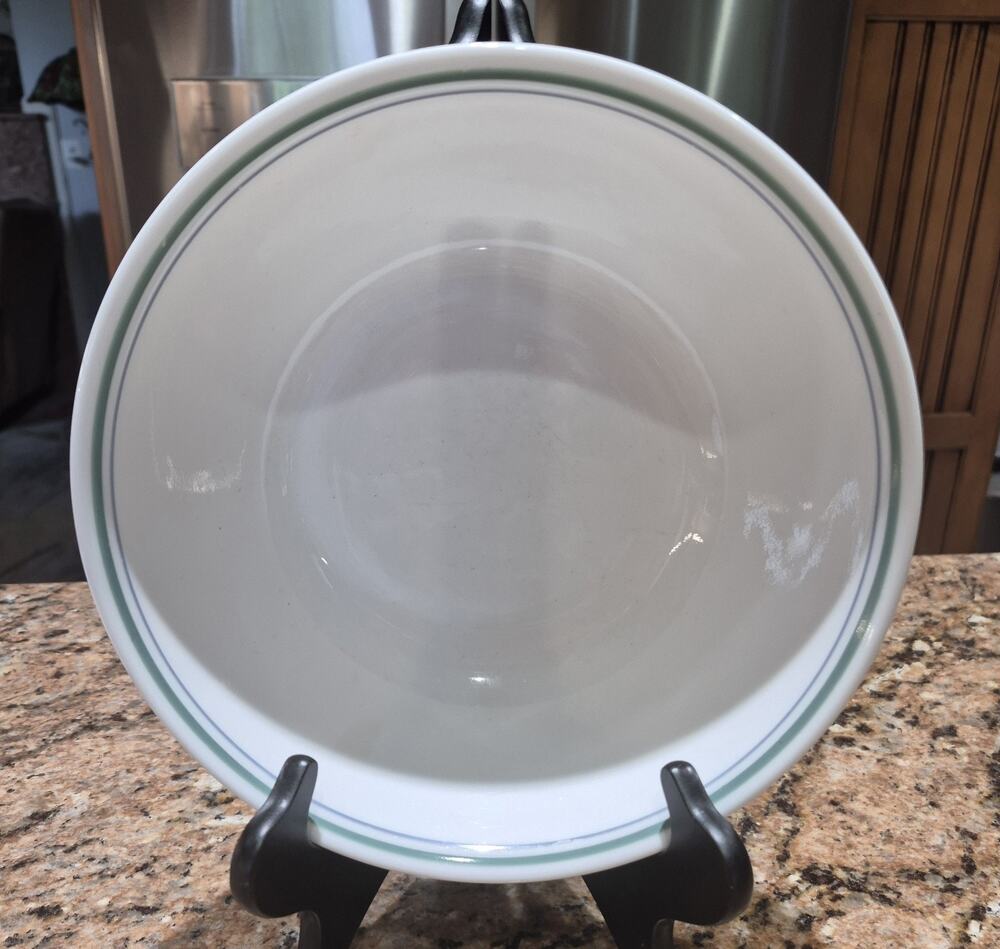 Corelle Country Small Serving Bowl Cottage Blue/Green Trim 8.5"